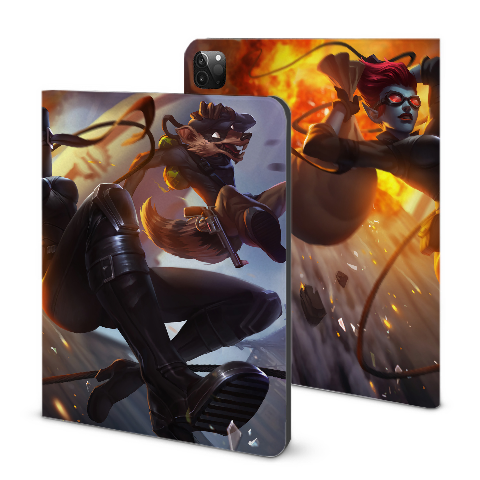 リーグ・オブ・レジェンド League of Legends LOL IPadケース ペンホルダー付き ブックスタイルデザイン